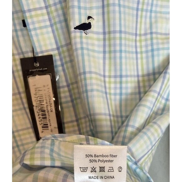 PROPERLY TIED Boys Size Medium (10/12) Plaid Sport shirt , Bamboo Blend NWT $60 - Picture 8 of 9
